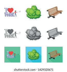 Vector design of urban and street logo. Set of urban and relaxation stock vector illustration.