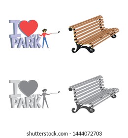 Vector design of urban and street symbol. Collection of urban and relaxation stock vector illustration.