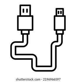 Vector Design USB Cable Icon Style