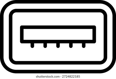 Vector Design USB Connector Icon Style