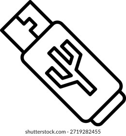 Symbolstil des USB-Laufwerks im Vektordesign