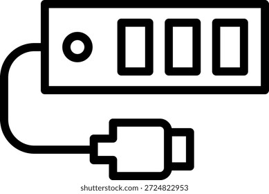 Estilo de Ícone de Hub USB de Design de Vetor
