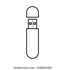 Vector design of usb and memory icon. Graphic of usb and device stock symbol for web.