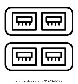 Vector Design USB Port Icon Style