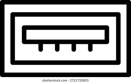 Vectordesign USB-Anschluss Symbolstil