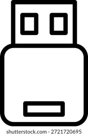 USB-Stick-Symbolstil im Vektordesign