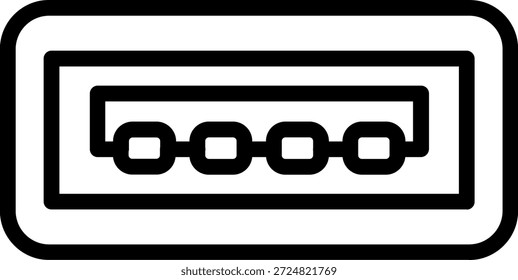 Vector Design USB Type-A Icon Style