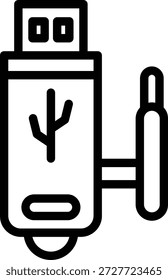 USB-Wifi-Symbolstil für Vektordesign