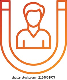 Vectordesign-Benutzerengagement-Symbol-Stil