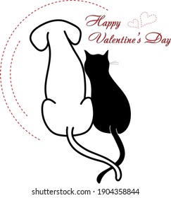 vector design for Valentine's day. Doodle cartoon style.
