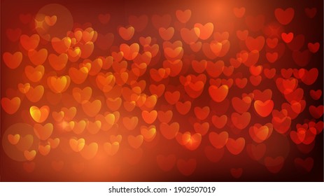 Vector Design Of Valentine's Day Greeting Cards. February 14. Blurry Soft