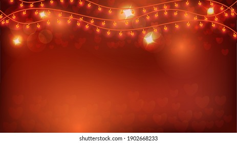 Vector Design Of Valentine's Day Greeting Cards. February 14. Blurry Soft