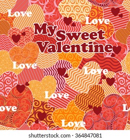 Vector design of Valentine's Day seamless pattern