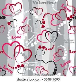 Vector design of Valentine's Day seamless pattern