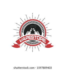 
vector design vape shop vintage style. vintage vape design