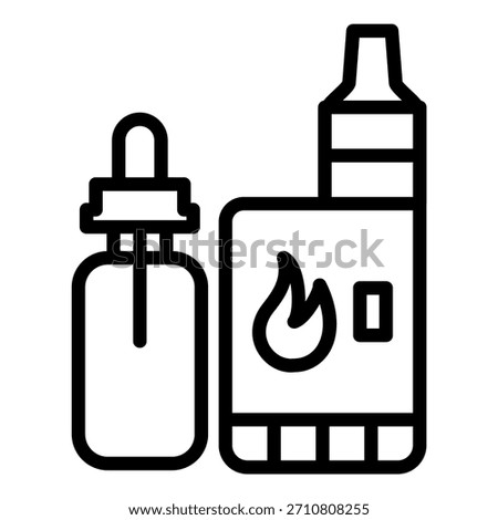 Vector Design Vaping Addiction Icon Style