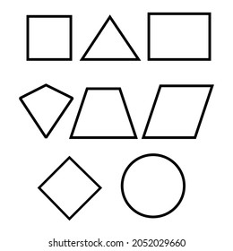 vector design of various flat shapes for knowledge book or something