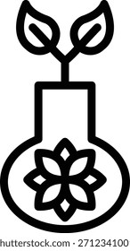 Estilo del icono del florero del diseño del Vector