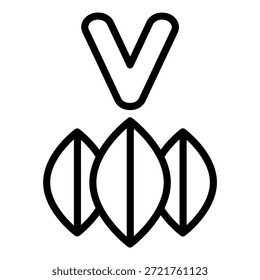 Design de vetor estilo de ícone de menu vegano