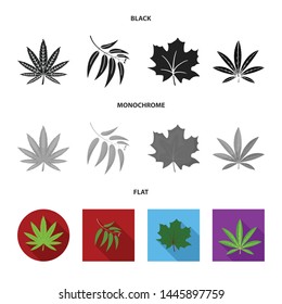 Vector design of vegan and organic sign. Set of vegan and fresh stock vector illustration.