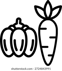 Diseño de Vector Vegeatable Icon Style