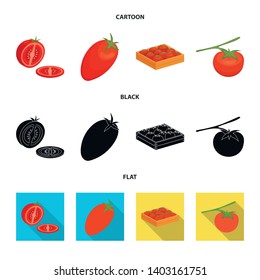 Vector design of vegetable and delicious icon. Set of vegetable and natural stock symbol for web.