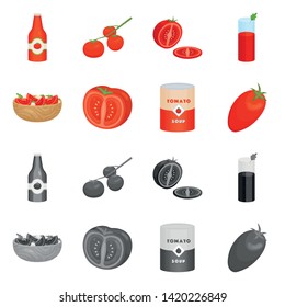 Vector design of vegetable and delicious icon. Collection of vegetable and natural stock vector illustration.