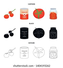 Vector design of vegetable and delicious logo. Set of vegetable and natural vector icon for stock.