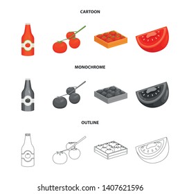 Vector design of vegetable and delicious logo. Collection of vegetable and natural stock symbol for web.