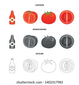 Vector design of vegetable and delicious symbol. Set of vegetable and natural stock symbol for web.