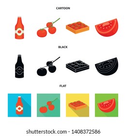Vector design of vegetable and delicious symbol. Set of vegetable and natural stock symbol for web.