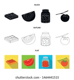 Vector design of vegetable and delicious symbol. Collection of vegetable and natural stock symbol for web.