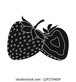Vector design of vegetable and fruit sign. Set of vegetable and vegetarian stock symbol for web.