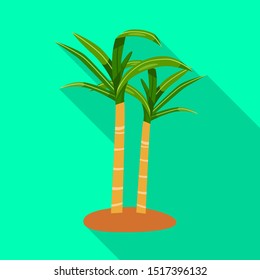 Vector design of vegetable and sugar symbol. Graphic of vegetable and cane vector icon for stock.