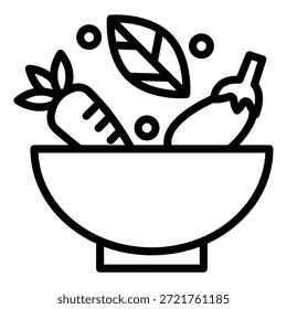 Vetor Design Veggie Bowl Icon Style