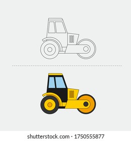 Vector Design Vehicle Construction for Color Book