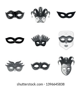 Vector design  Venezia and festival logo. Collection  Venezia and celebration stock vector illustration.
