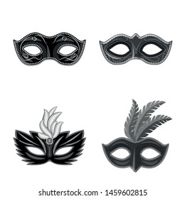 Vector design of Venezia and festival symbol. Collection of Venezia and celebration stock symbol for web.