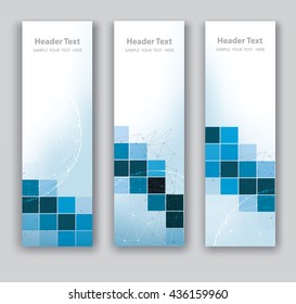 Vector design vertical Banner network technology background. illustration EPS10