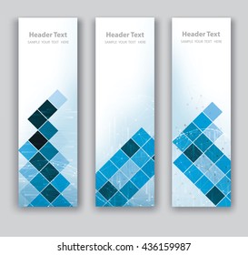 Vector design vertical Banner network technology background. illustration EPS10