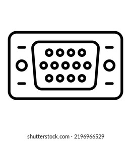 Vector Design Vga Port Icon Style