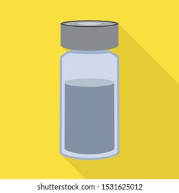 Vector design of vial and bottle icon. Graphic of vial and inoculation vector icon for stock.