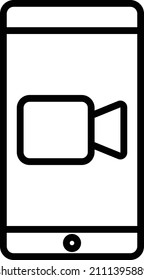 Estilo de icono de videollamadas de diseño de vectores