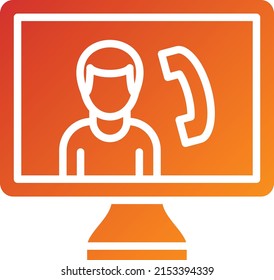 Vector Design Video Call Icon Style