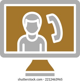 Vector Design Video Call Icon Style