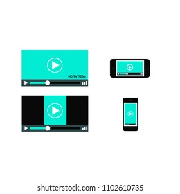 vector design video icons abstracts 