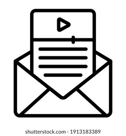 Vector design of video mail icon