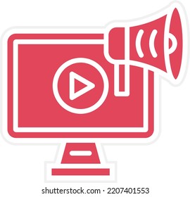 Vector Design Video Marketing Icon Style