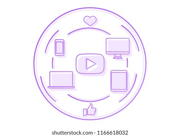 vector design of video play equipment 