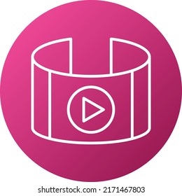 Estilo de iconos del reproductor de vídeo de diseño de vectores